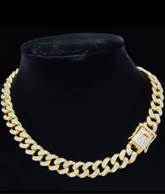 Gold and Silver 13mm Cuban Chain